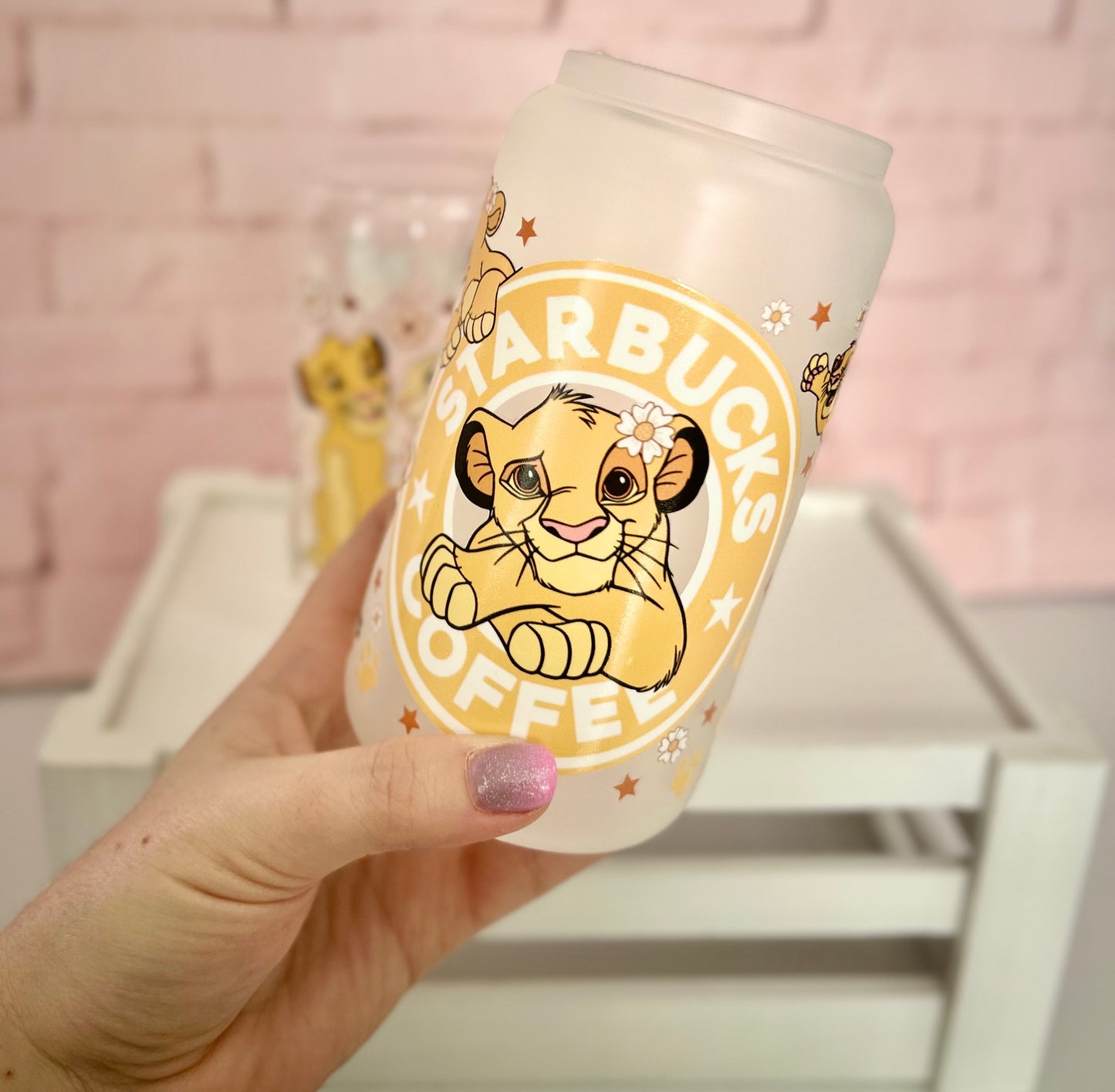 The Lion King - Libbey Glass, Beer Can Style Drinking Glass or Acrylic Tumbler