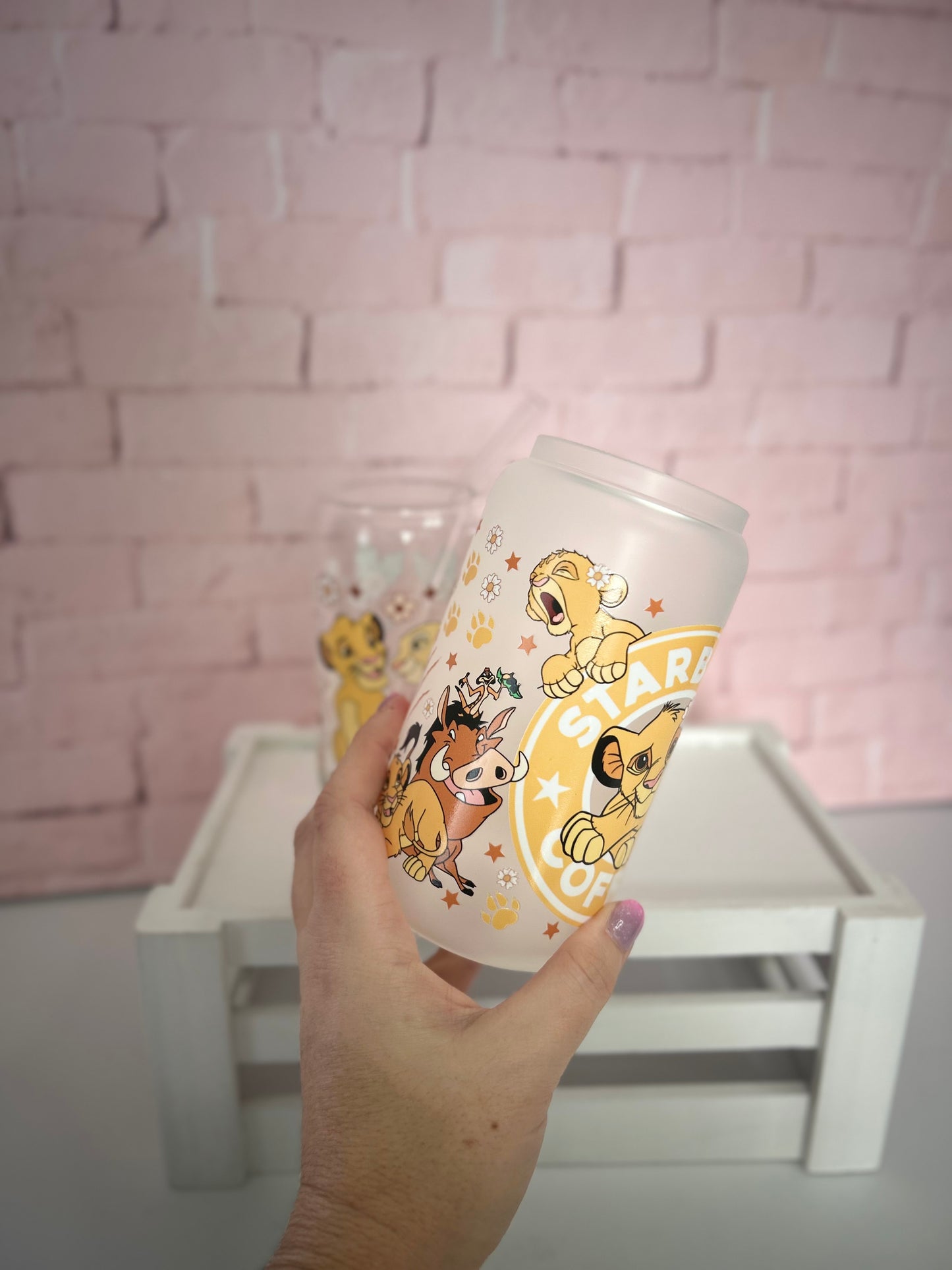 The Lion King - Libbey Glass, Beer Can Style Drinking Glass or Acrylic Tumbler