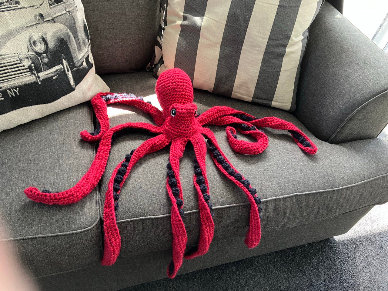 Small Anchor the Octopus - Crochet Plush - Acrylic Yarn