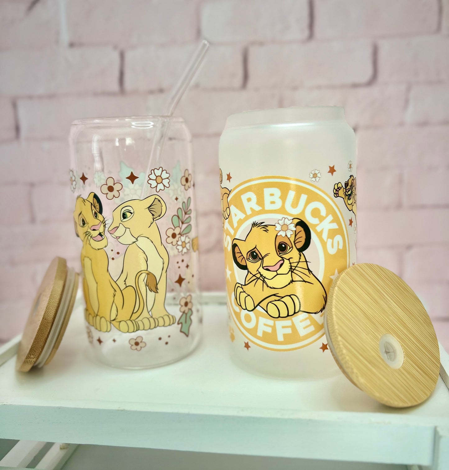 The Lion King - Libbey Glass, Beer Can Style Drinking Glass or Acrylic Tumbler