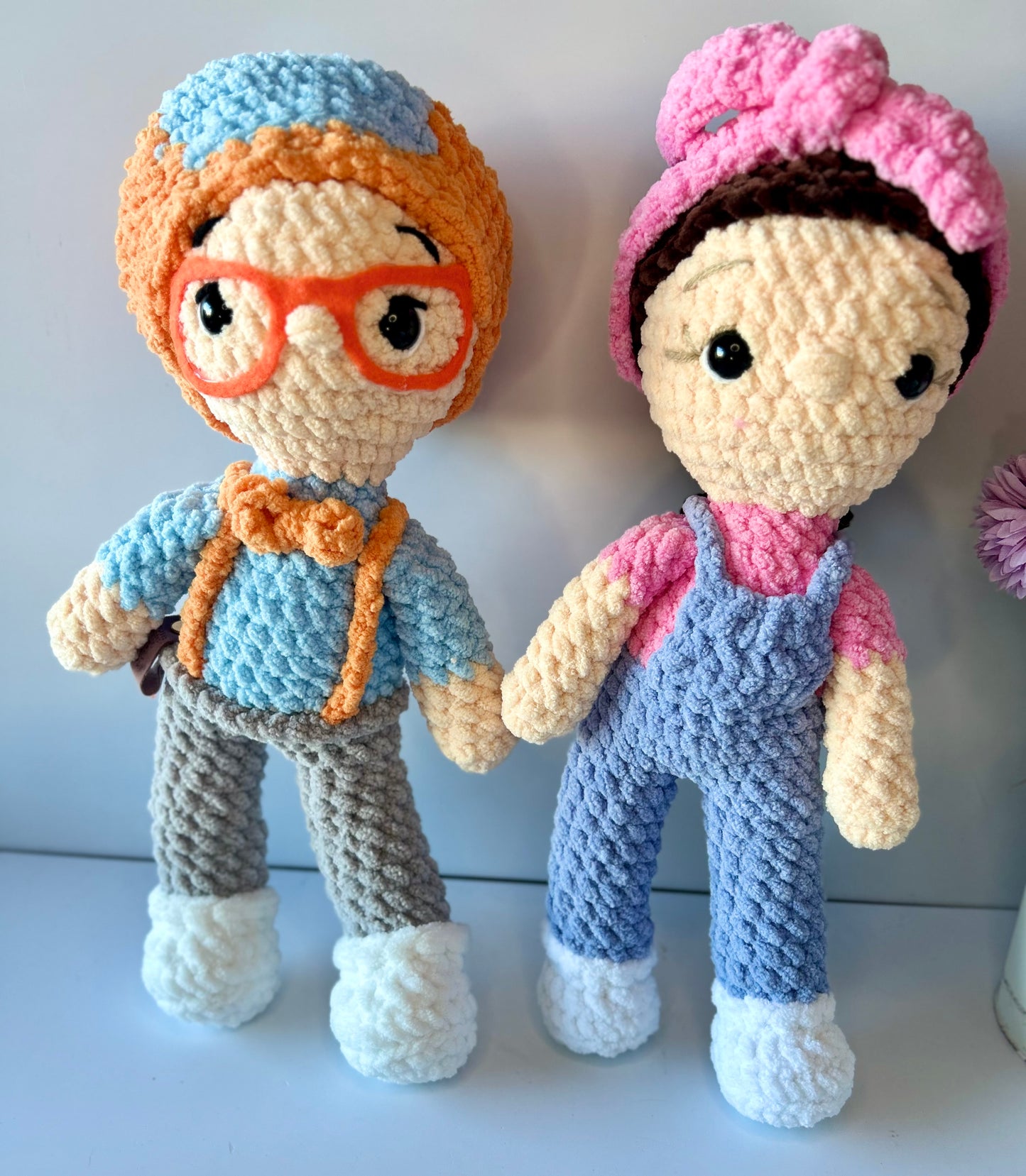 Blippi & Mrs Rachel Inspired - Crochet Plush Dolls