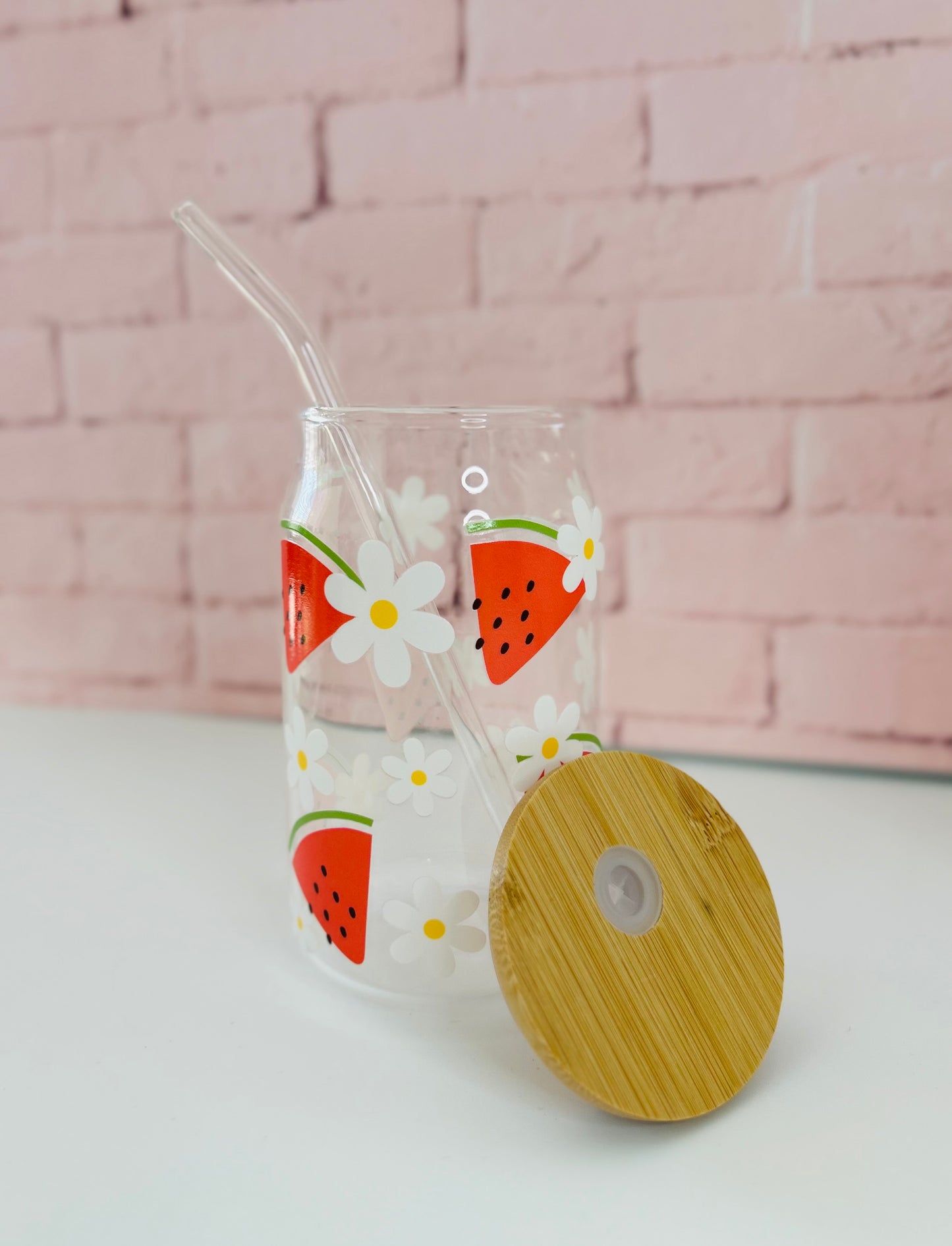 Summer Designs - Libbey Glass, Beer Can Style Drinking Glass or Acrylic Tumbler