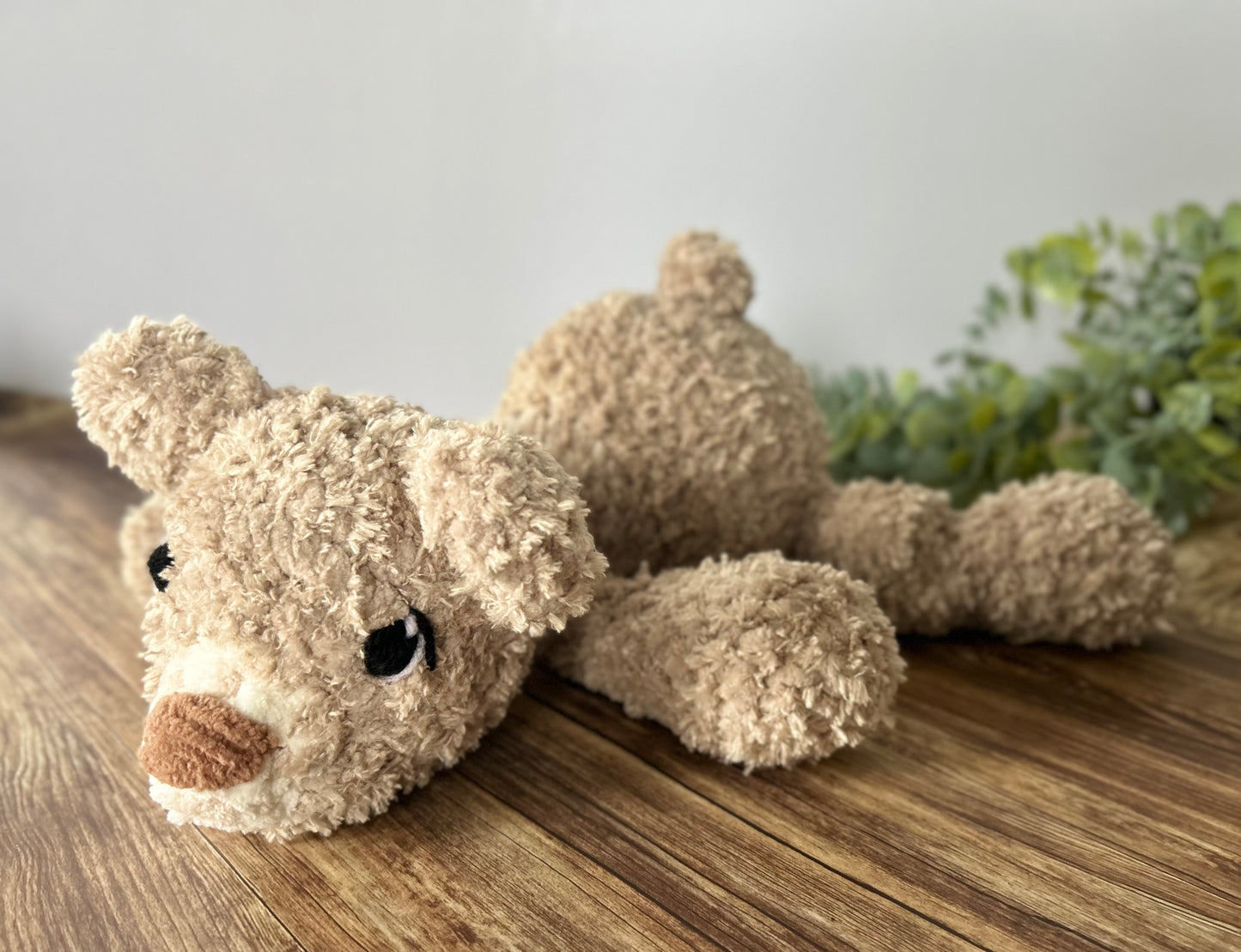 Fluffy Beam Bear - Knotted Crochet Plushie