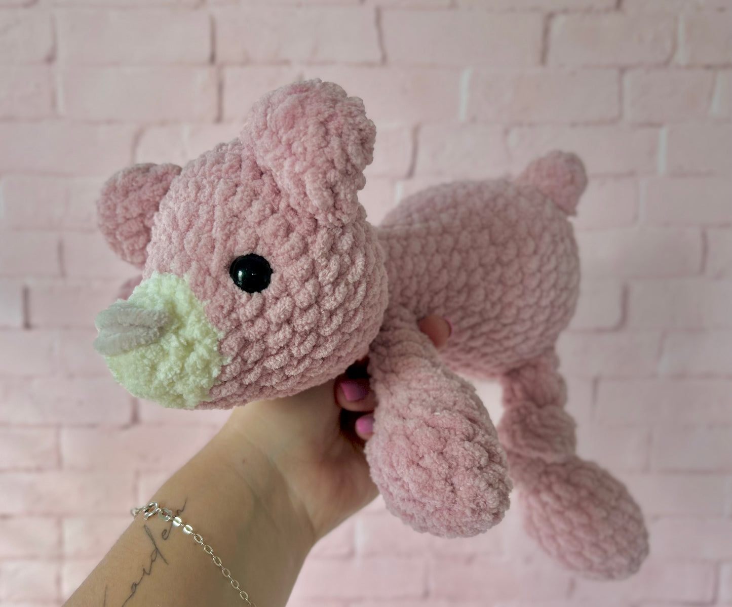 Beam Bear - Knotted Crochet Plushie