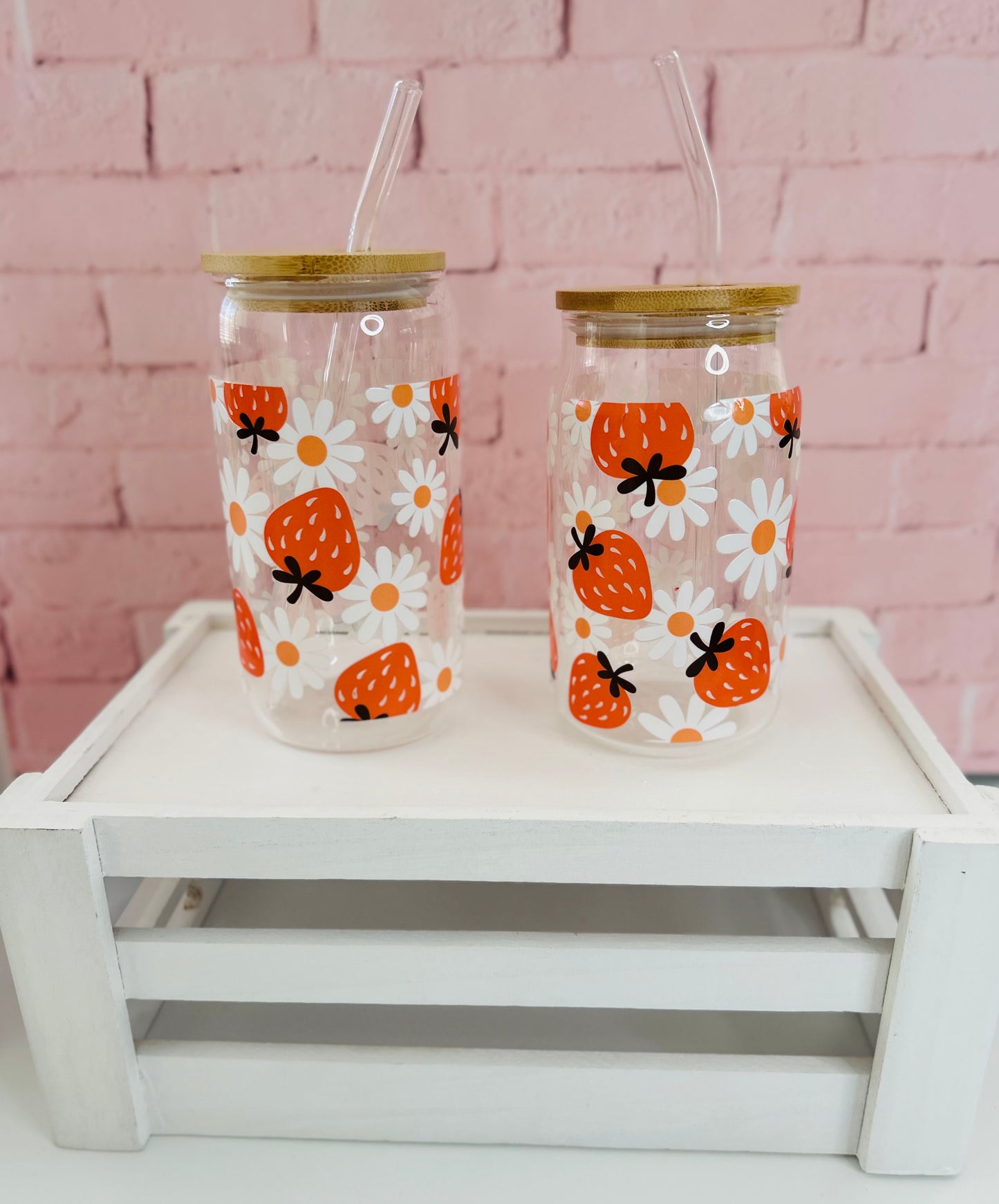 Summer Designs - Libbey Glass, Beer Can Style Drinking Glass or Acrylic Tumbler