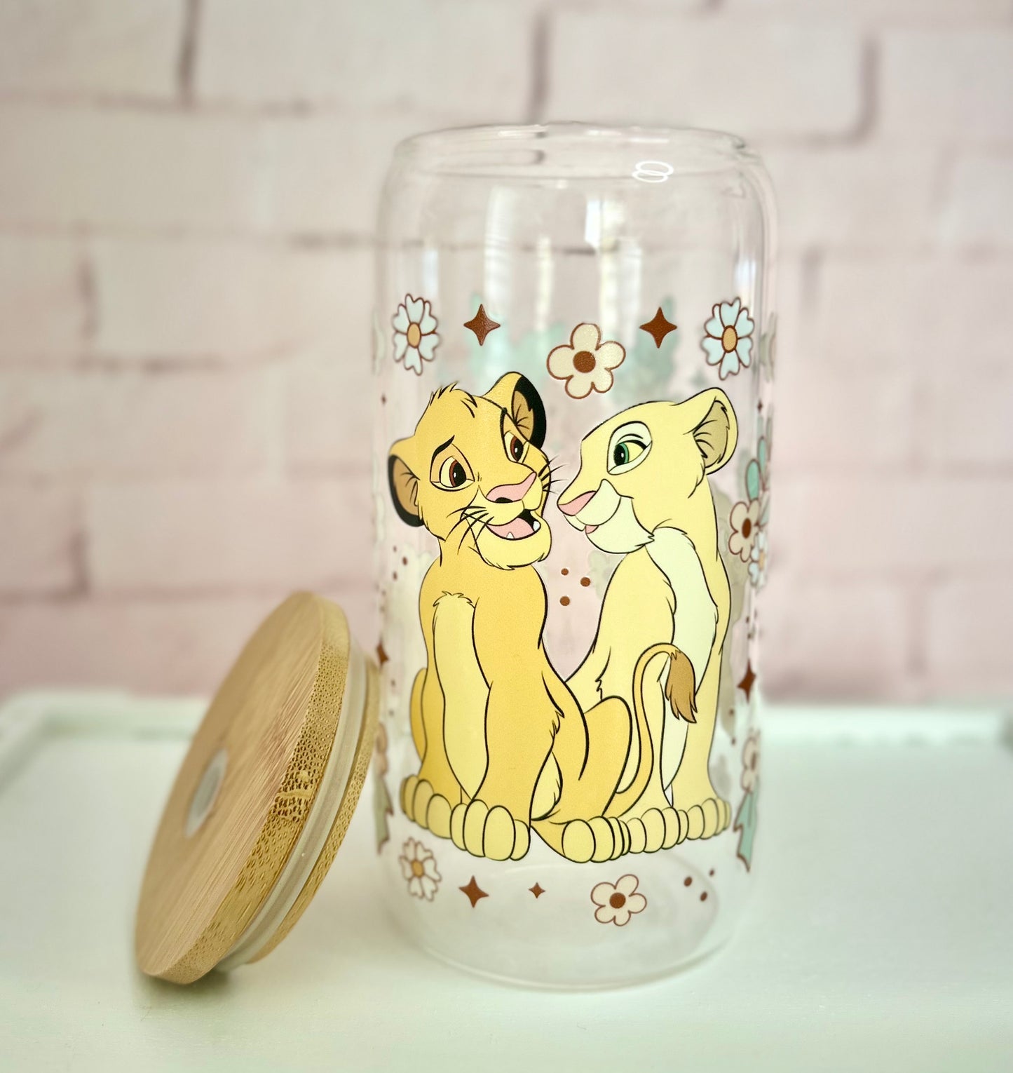 The Lion King - Libbey Glass, Beer Can Style Drinking Glass or Acrylic Tumbler