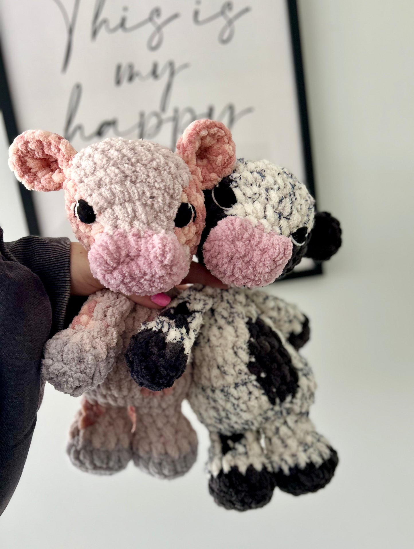 Charlie the Cow - Crochet Snuggler/Plush Toy