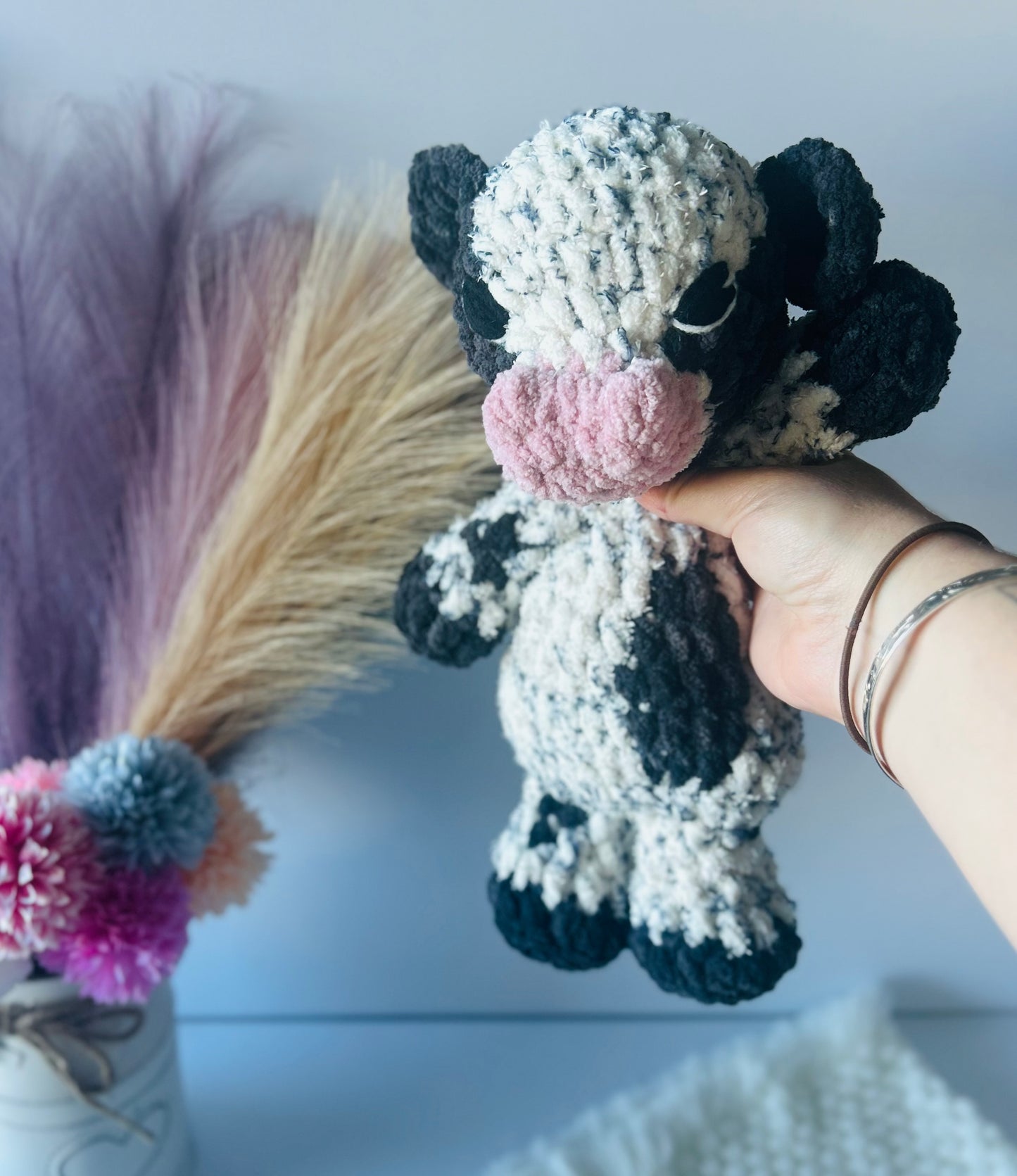 Charlie the Cow - Crochet Snuggler/Plush Toy