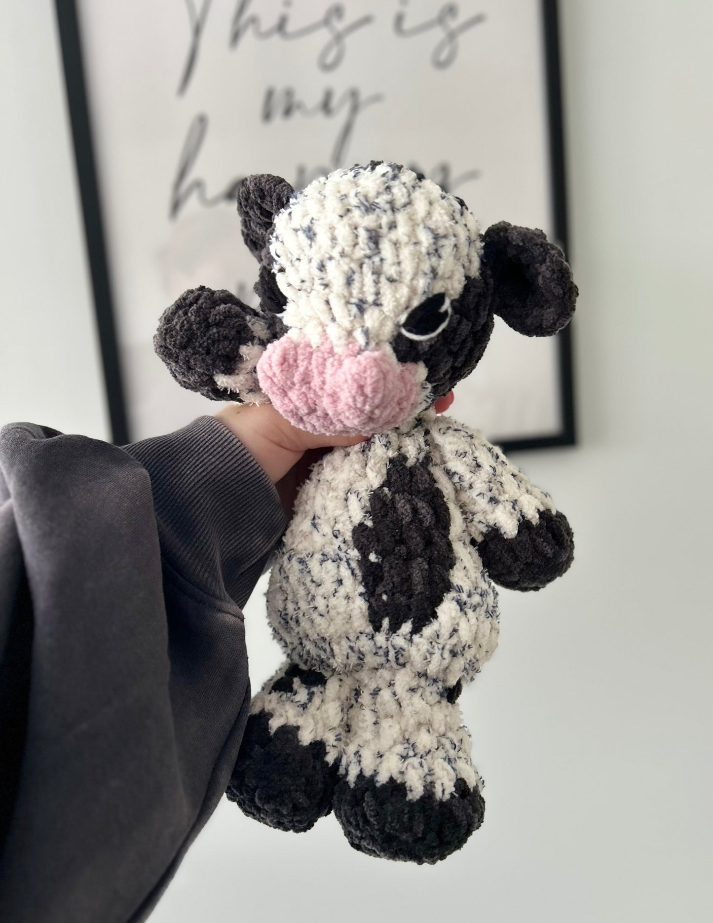 Charlie the Cow - Crochet Snuggler/Plush Toy