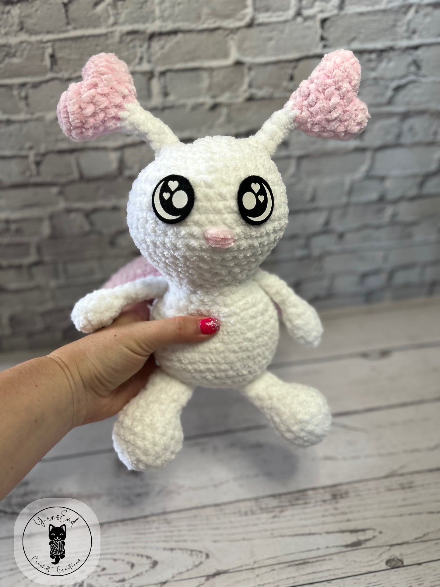 Love Bug (White) - Crochet Soft Toy / Plushie