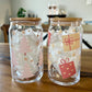 Libbey Glass, Beer Can Style Drinking Glass - CHRISTMAS Designs