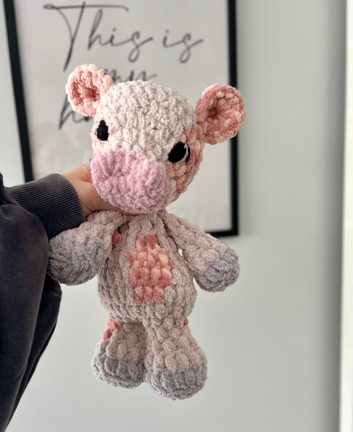 Charlie the Cow - Crochet Snuggler/Plush Toy