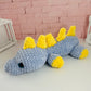 Sleepy XL Dino (Blue/Yellow) - Shimmer Crochet Plush