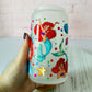The Little Mermaid - Libbey Glass, Beer Can Style Drinking Glass or Acrylic Tumbler