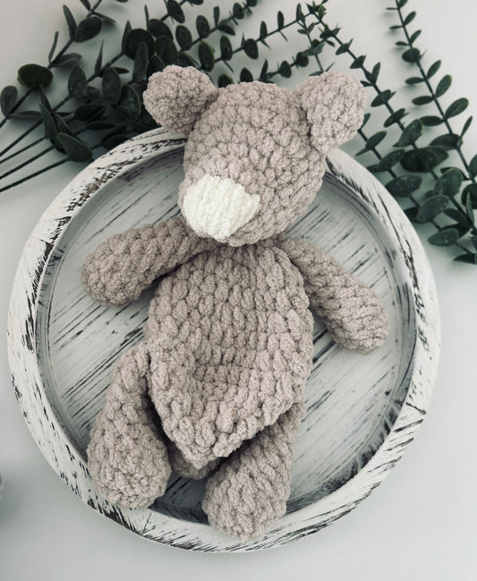 Jr Bear - Crochet Snuggler Soft Toy