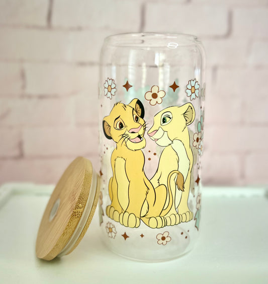 The Lion King - Libbey Glass, Beer Can Style Drinking Glass or Acrylic Tumbler