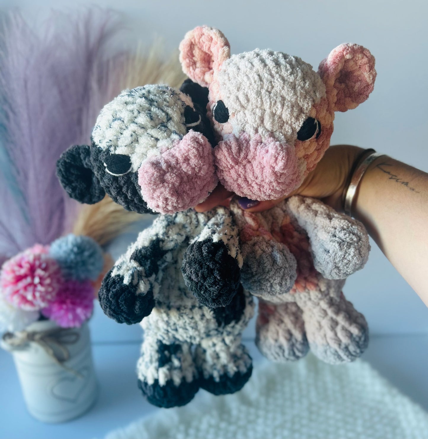 Charlie the Cow - Crochet Snuggler/Plush Toy