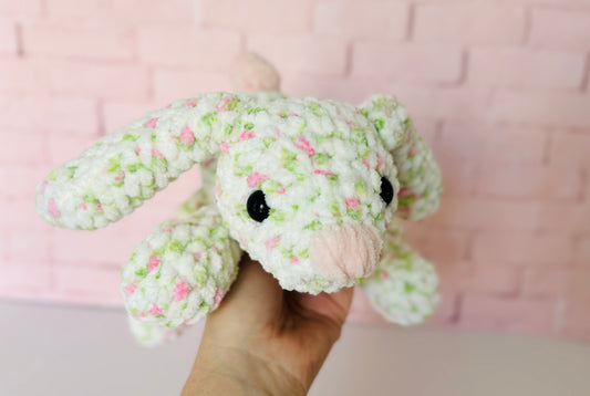 Floral Bunny- Knotted Crochet Plushie