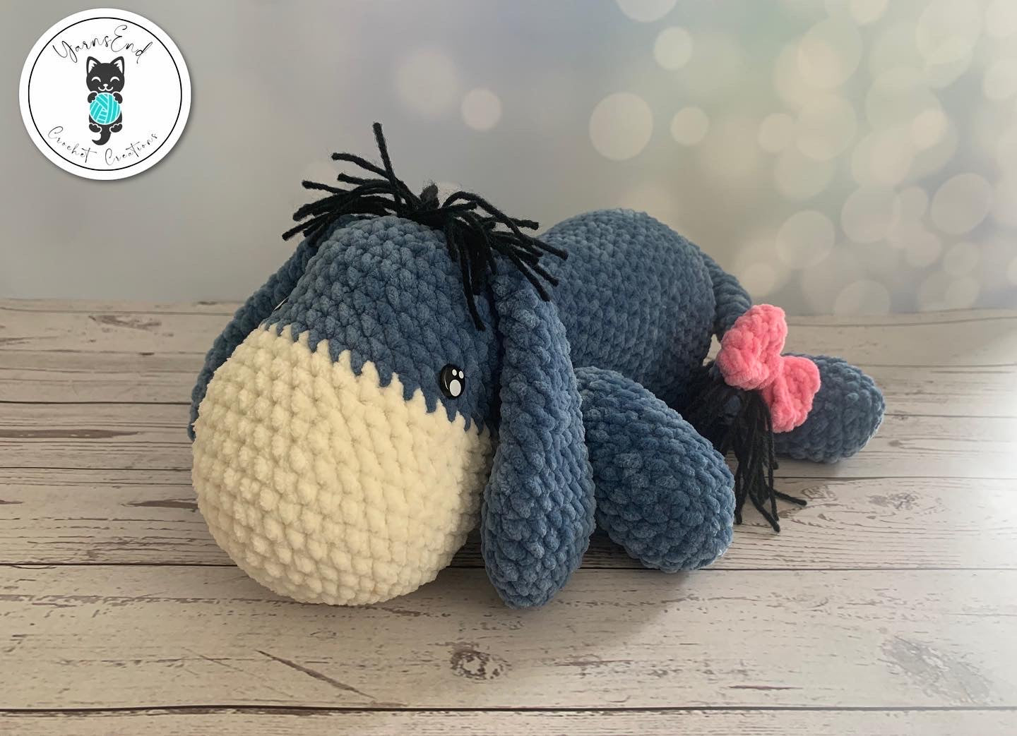 Crochet Plush Toy - Sleepy Donkey (Eeyore inspired)