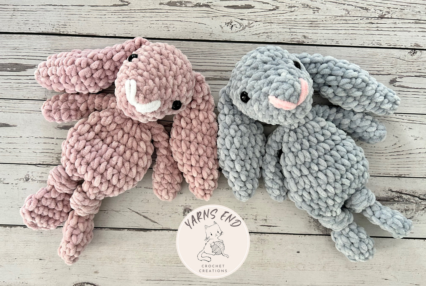 Crochet Snuggler – Mini Flopsie Bunnies (Lovey Style)