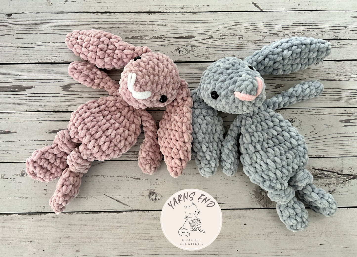 Crochet Snuggler – Mini Flopsie Bunnies (Lovey Style)