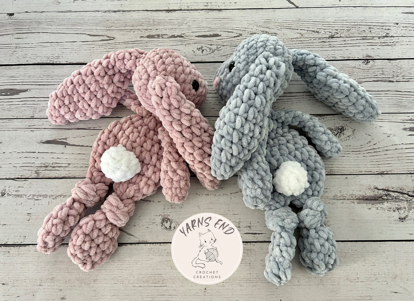Crochet Snuggler – Mini Flopsie Bunnies (Lovey Style)