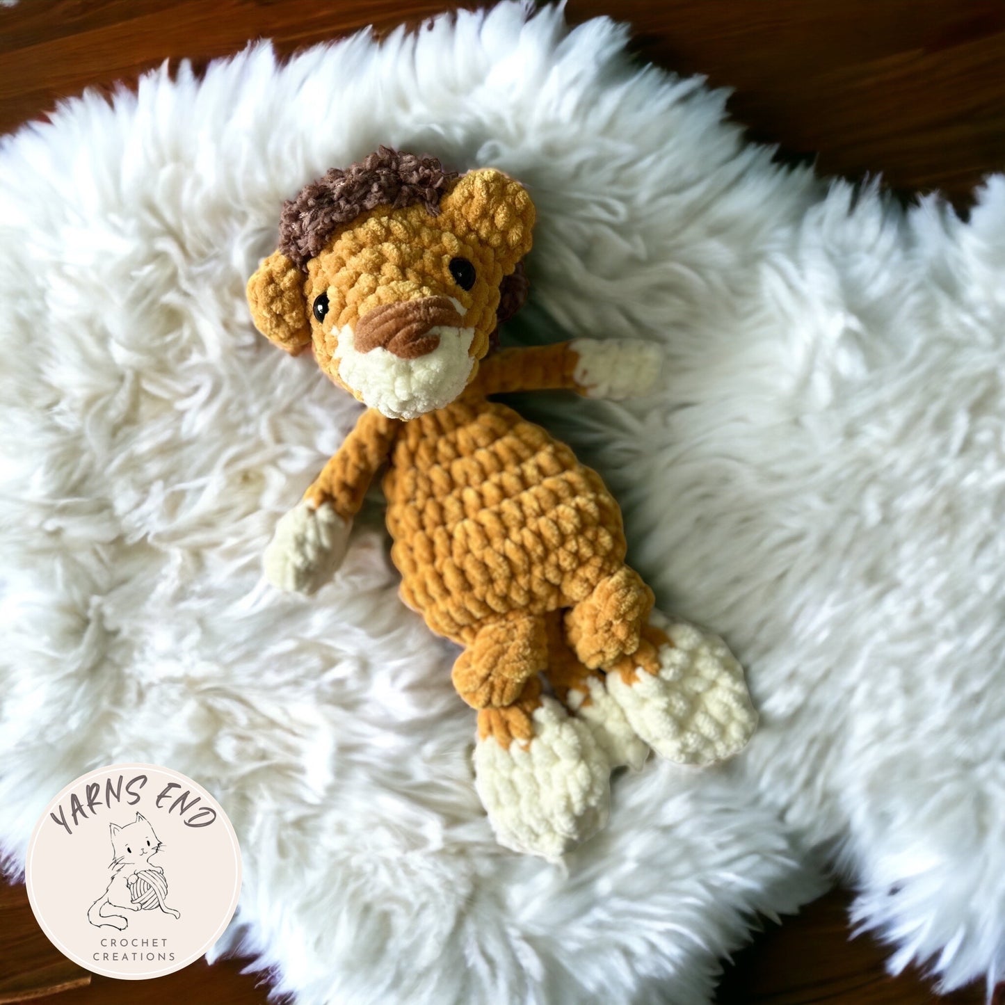 Crochet Snuggler – Mini Leo the Legendary Lion (Lovey Style)