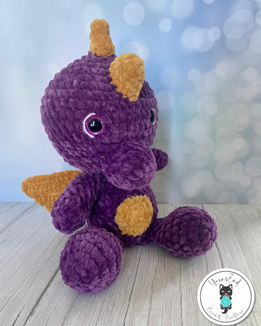 Crochet Plush Toy - XL Dino-Dragon - Spyro Inspired