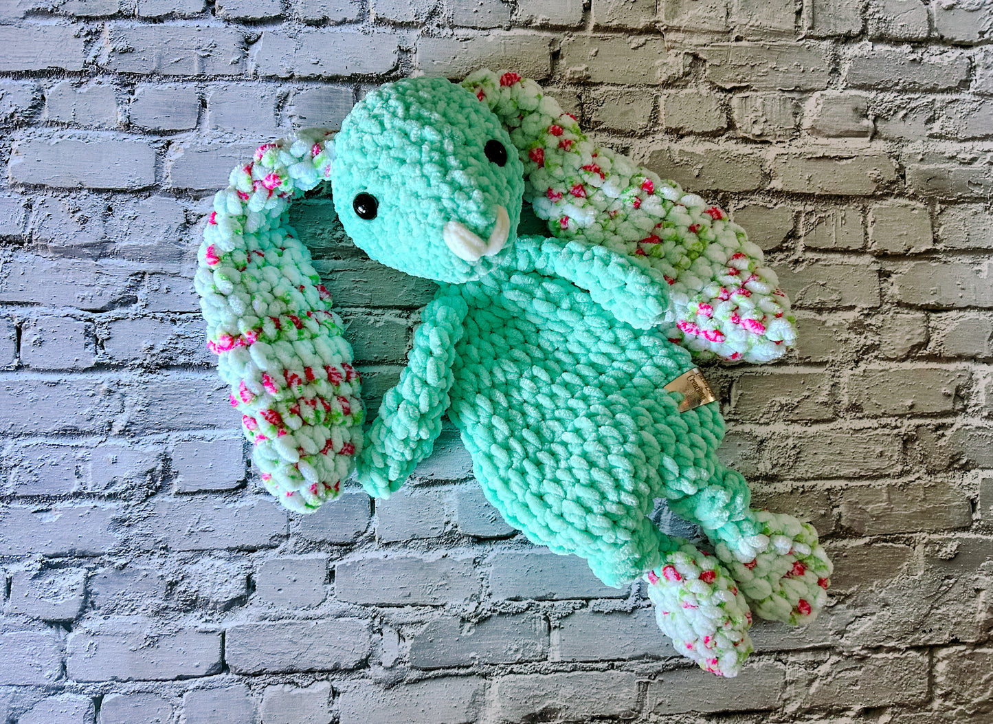 Midi - Floral Spring Bunnies - Crochet Snuggler / Lovey