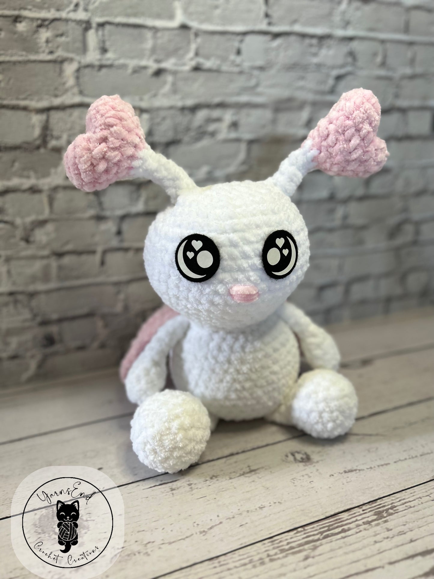 Love Bug (White) - Crochet Soft Toy / Plushie
