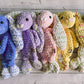 Midi - Floral Spring Bunnies - Crochet Snuggler / Lovey
