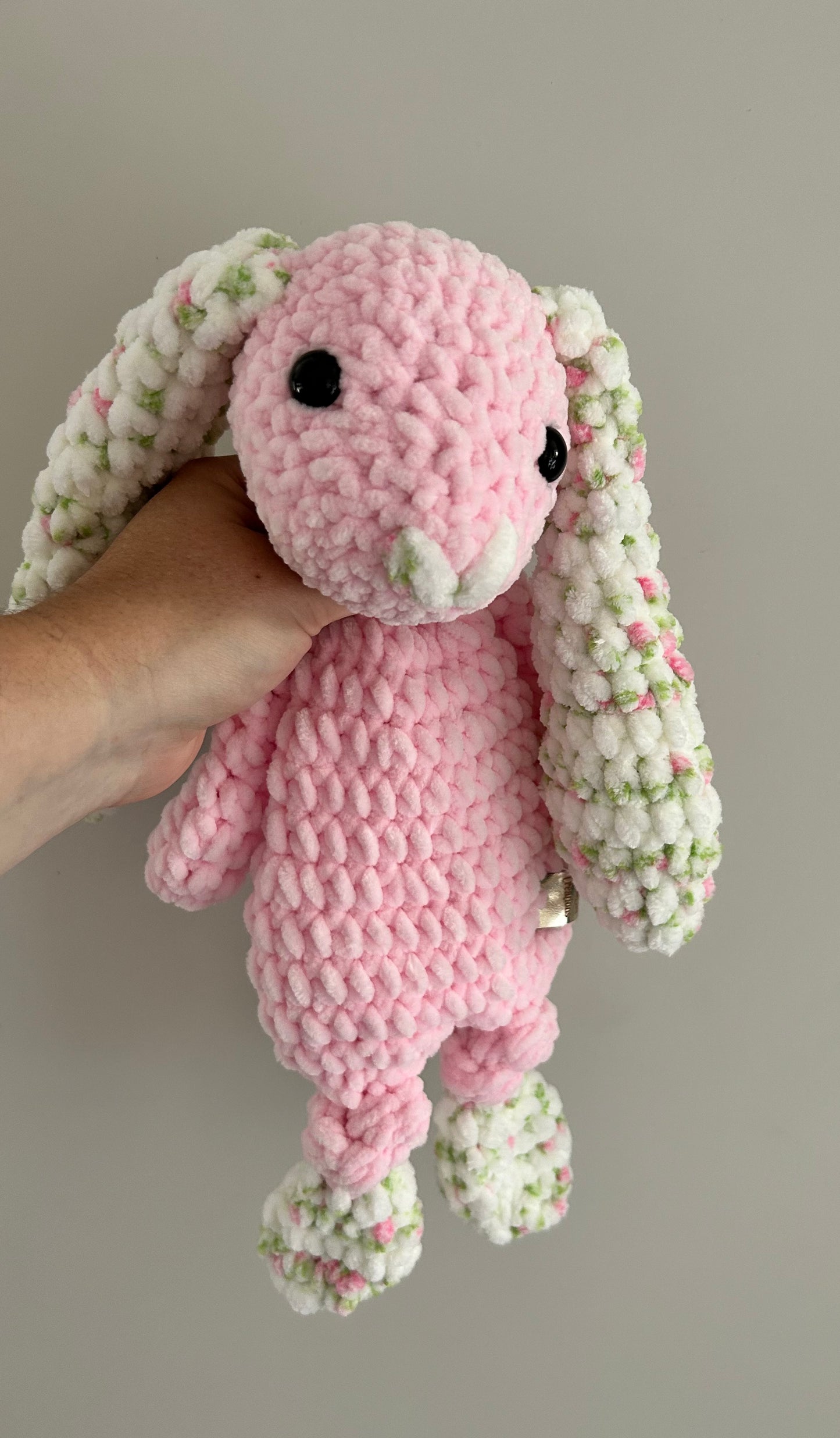 Midi - Floral Spring Bunnies - Crochet Snuggler / Lovey