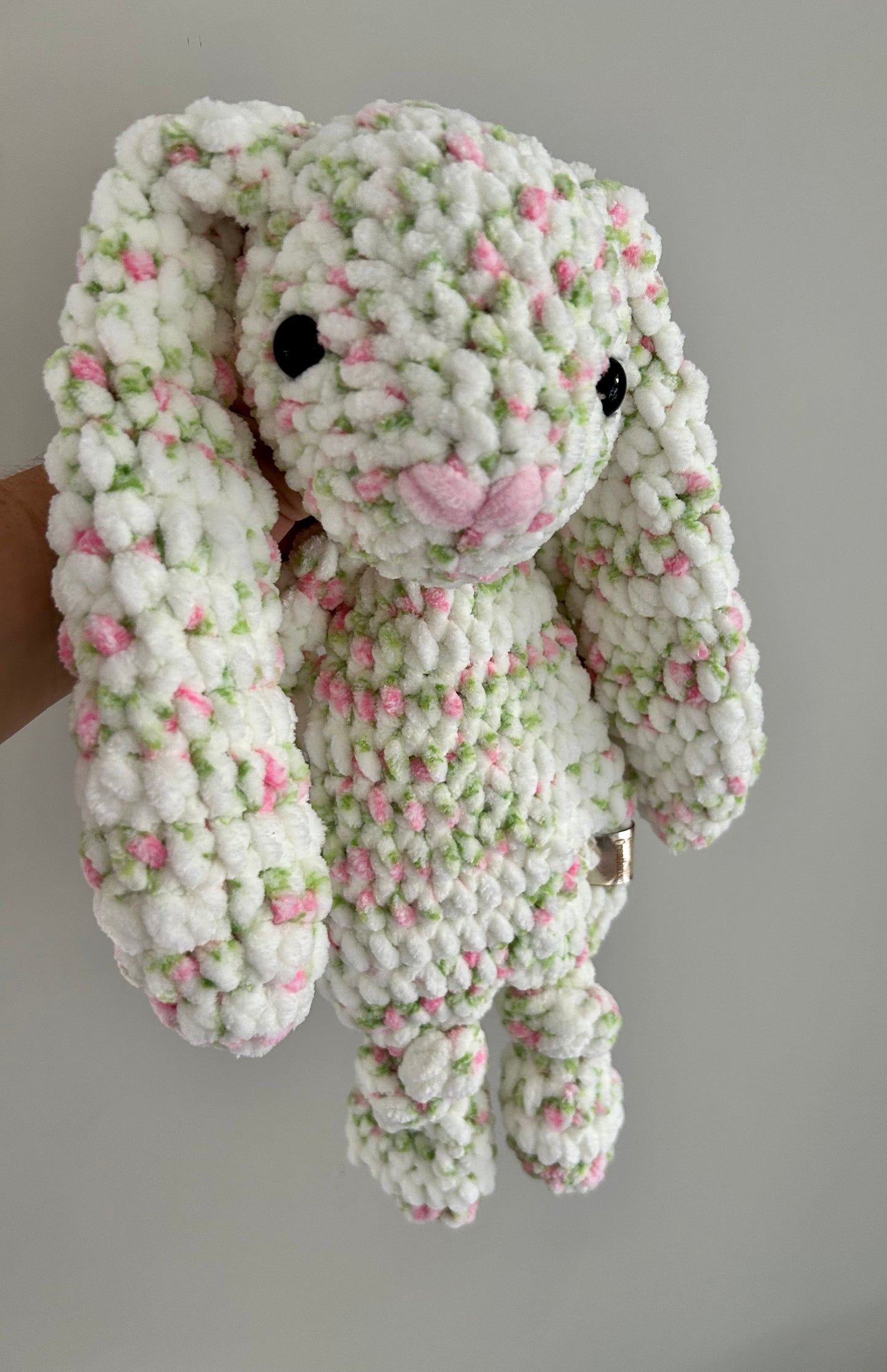 Midi - Floral Spring Bunnies - Crochet Snuggler / Lovey