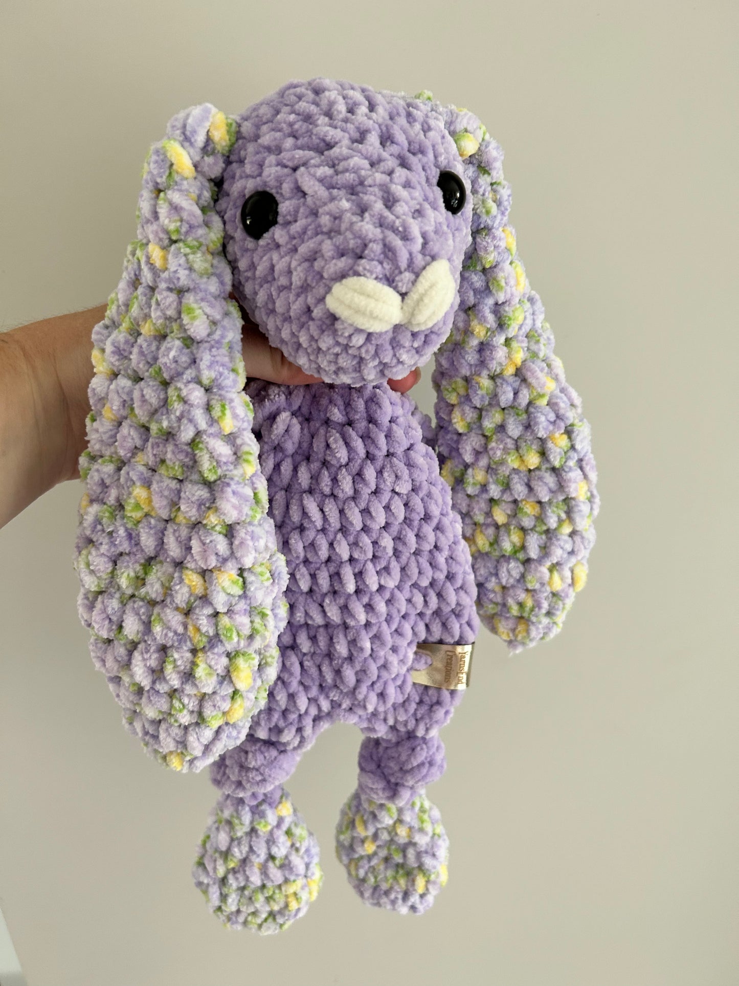 Midi - Floral Spring Bunnies - Crochet Snuggler / Lovey